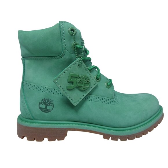 Timberland Premium 6 in Waterproof Boot Medium Green Nubuck Women's 7.5 - Picture 5 of 9